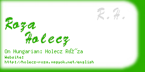 roza holecz business card